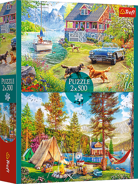 Nyári Kikapcsolódás - 2x500 Trefl 500 darabos kirakó puzzle (TR - 37497) - puzzlegarden