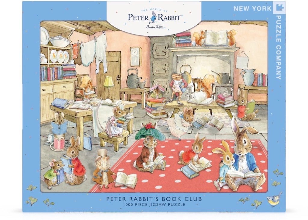 Nyúl Péter Könyvklubja New York Puzzle Company 1000 darabos kirakó puzzle (NYPC - NPZBP2428) - puzzlegarden