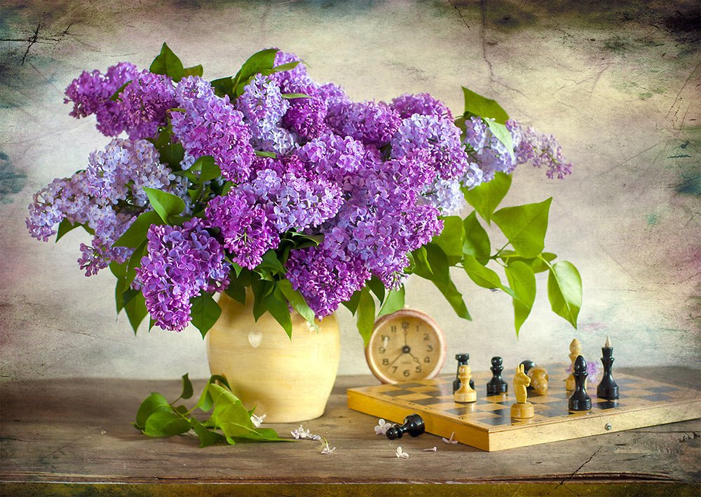 Orgona csokor Sakktáblával Enjoy 1000 darabos kirakó puzzle (EN - 1338) - puzzlegarden