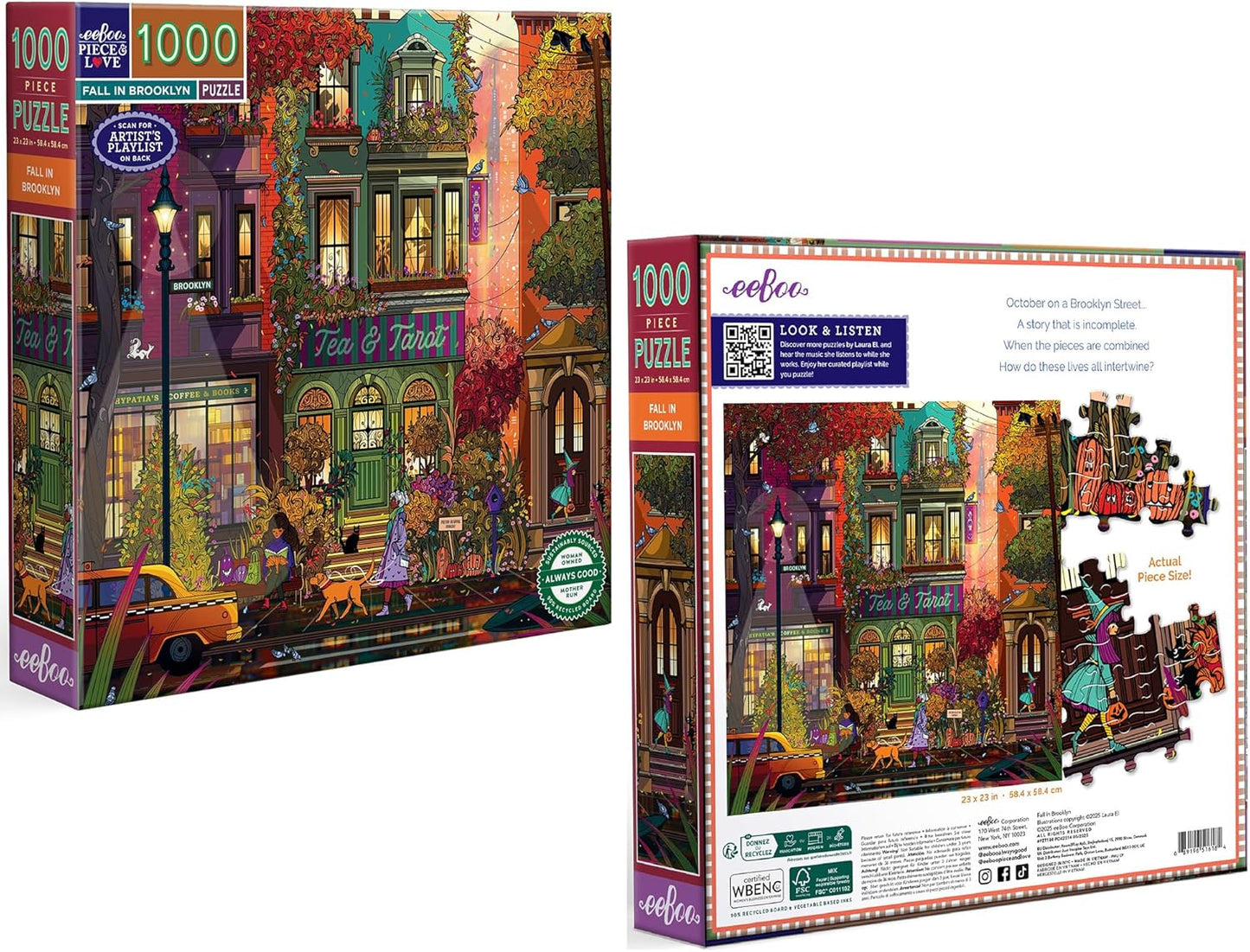 Ősz Brooklynban Eeboo 1000 darabos kirakó puzzle (EB-PZT184) - puzzlegarden