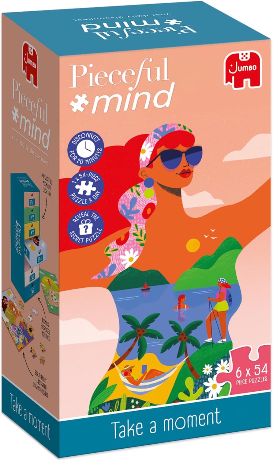 Pieceful mind – Állj meg egy pillanatra – 6x54 Jumbo 54 darabos kirakó puzzle (JU - 1110100680) - puzzlegarden
