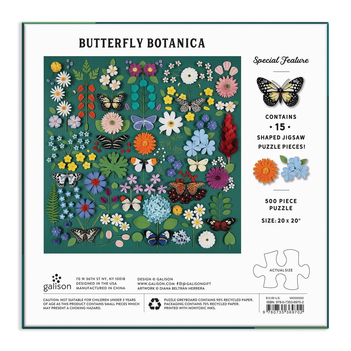 Pillangók és Növények Galison 1000 darabos kirakó puzzle (GA - 9780735369702) - puzzlegarden