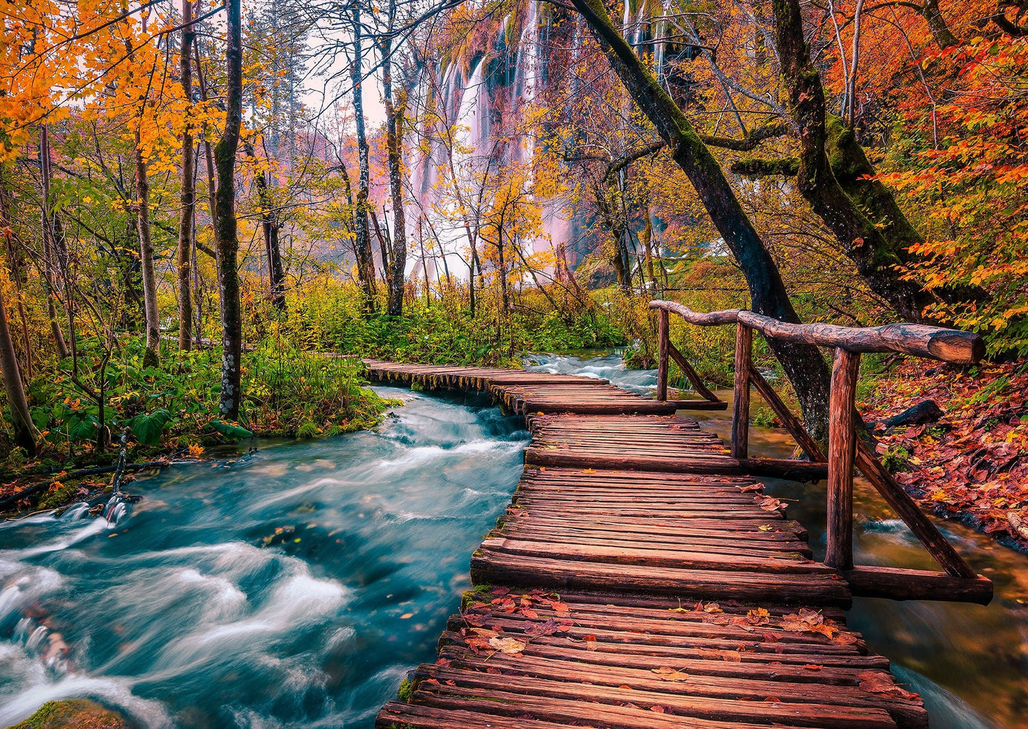 Plitvice, Horvátország Enjoy 1000 darabos kirakó puzzle (EN - 1089) - puzzlegarden