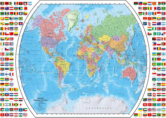 Politikai Világtérkép Ravensburger 1000 darabos kirakó puzzle (RA - 19633) - puzzlegarden