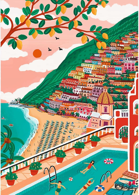 Positano, Olaszország Trefl 1000 darabos kirakó puzzle (TR - 10895) - puzzlegarden