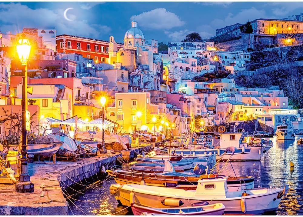 Procida Sziget Éjjel, Olaszország Trefl 1000 darabos kirakó puzzle (TR - 10794) - puzzlegarden