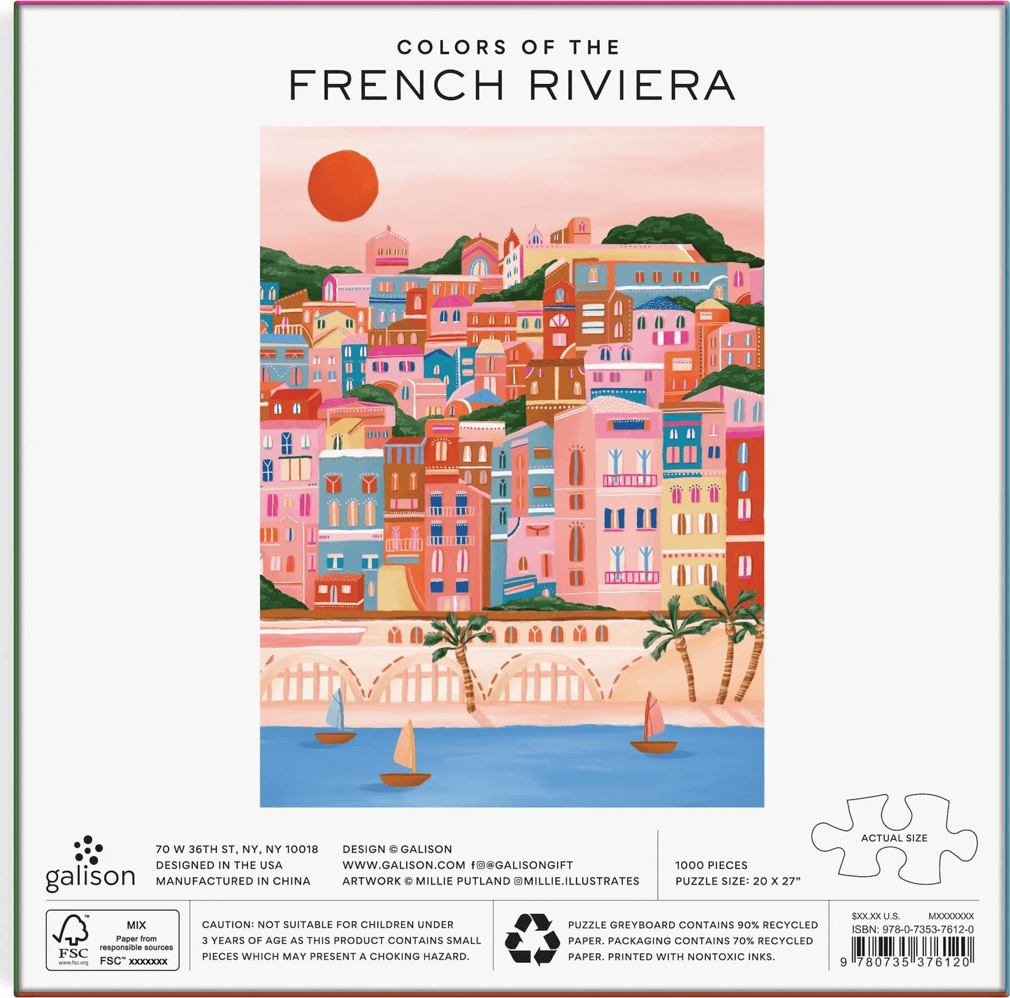 A Francia Riviéra Színei Galison 1000 darabos kirakó puzzle (GA - M050622B - 1) - puzzlegarden