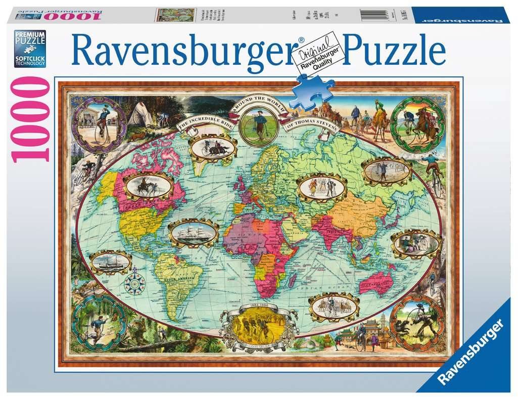 Biciklivel a Világ Körül Ravensburger 1000 darabos kirakó puzzle (RA - 16995) - puzzlegarden