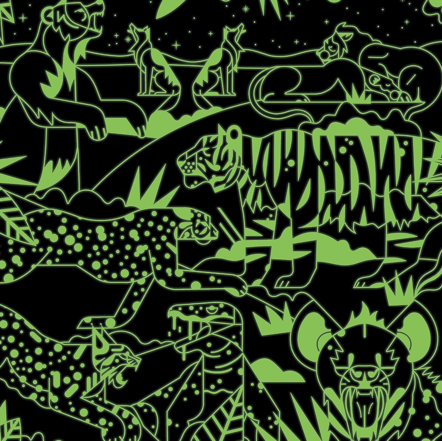 Ragadozók a sötétben - sötétben világít Mudpuppy 500 darabos kirakó puzzle (GA - M101122K) - puzzlegarden