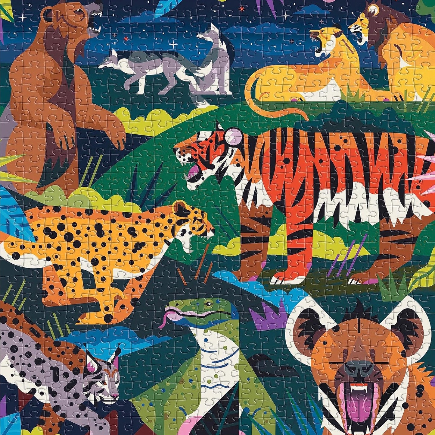 Ragadozók a sötétben - sötétben világít Mudpuppy 500 darabos kirakó puzzle (GA - M101122K) - puzzlegarden