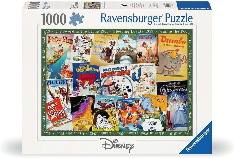 Régi Disney poszterek Ravensburger 1000 darabos kirakó puzzle (RA - 12000689) - puzzlegarden