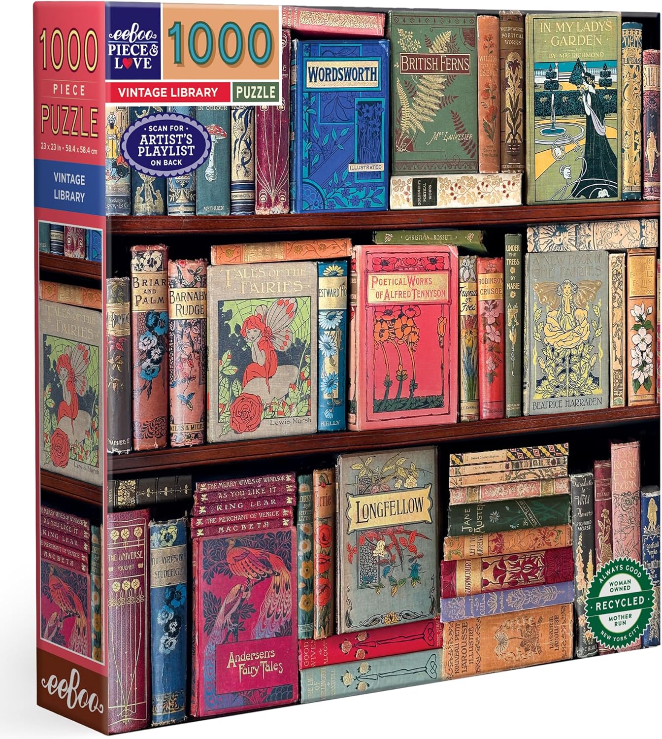 Régi Könyvek Eeboo 1000 darabos kirakó puzzle (EB - PZTVTL) - puzzlegarden