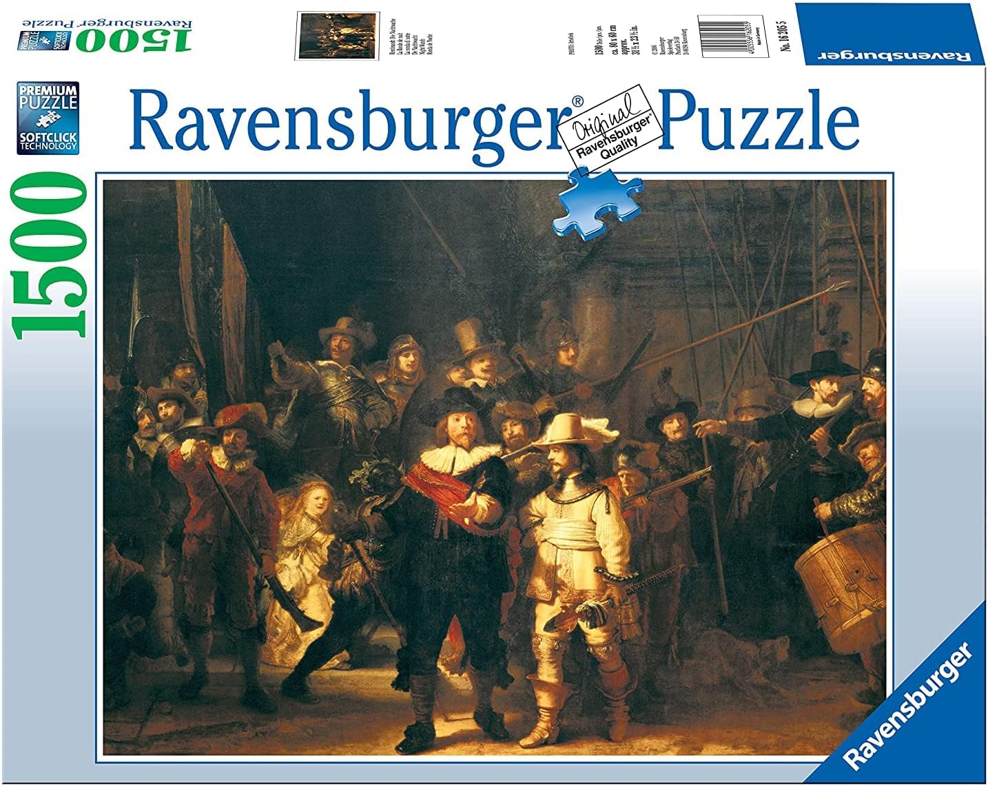 Rembrandt - Éjjeli Őrjárat Ravensburger 1500 darabos kirakó puzzle (RA - 16205) - puzzlegarden