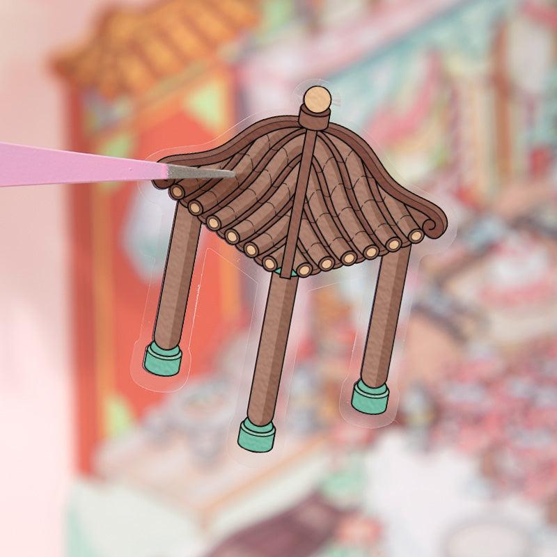 Repülő virágok - matricajelenet Simno 1 darabos kirakó puzzle (SN-6941776321125) - puzzlegarden