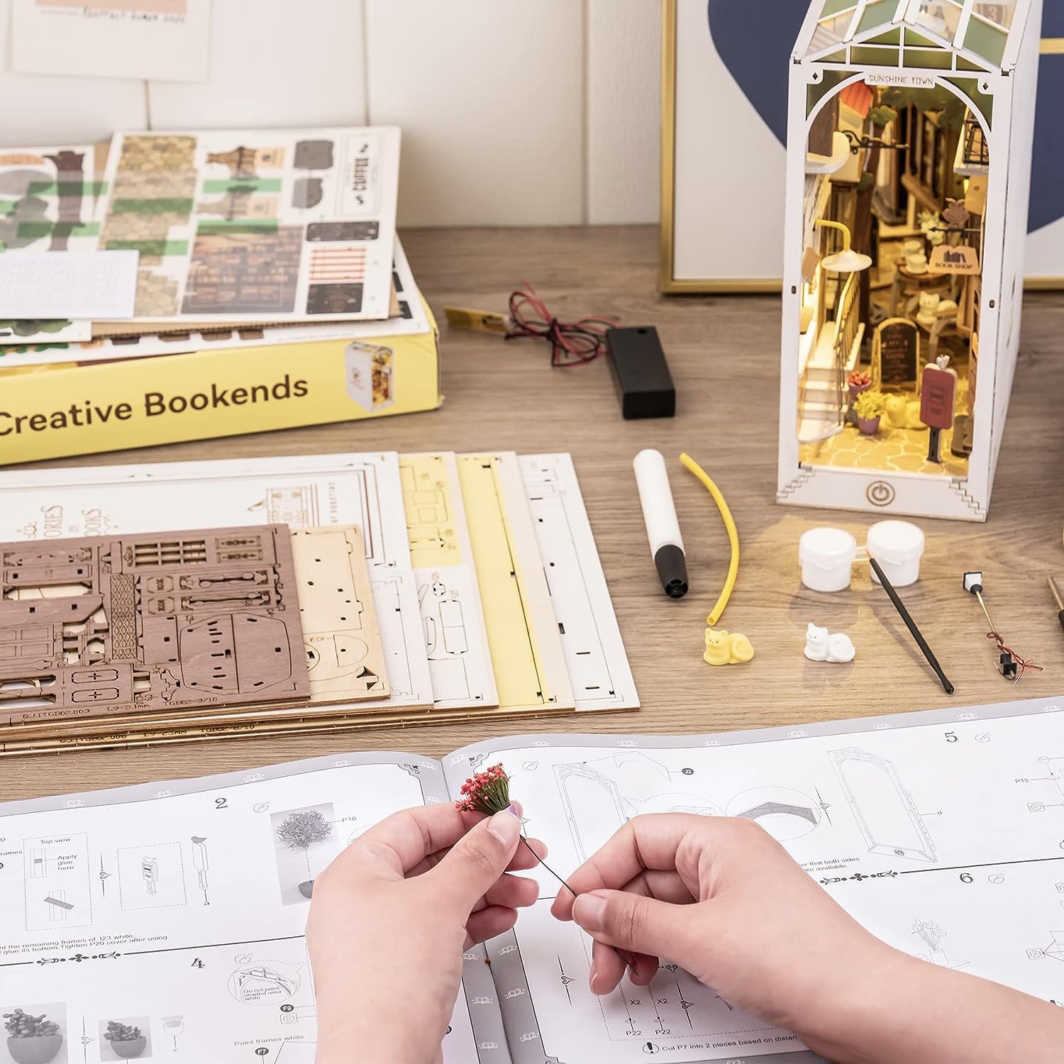 Rolife - Napfény város Könyvkuckó Robotime 246 darabos kirakó puzzle (RO - TGB02) - puzzlegarden