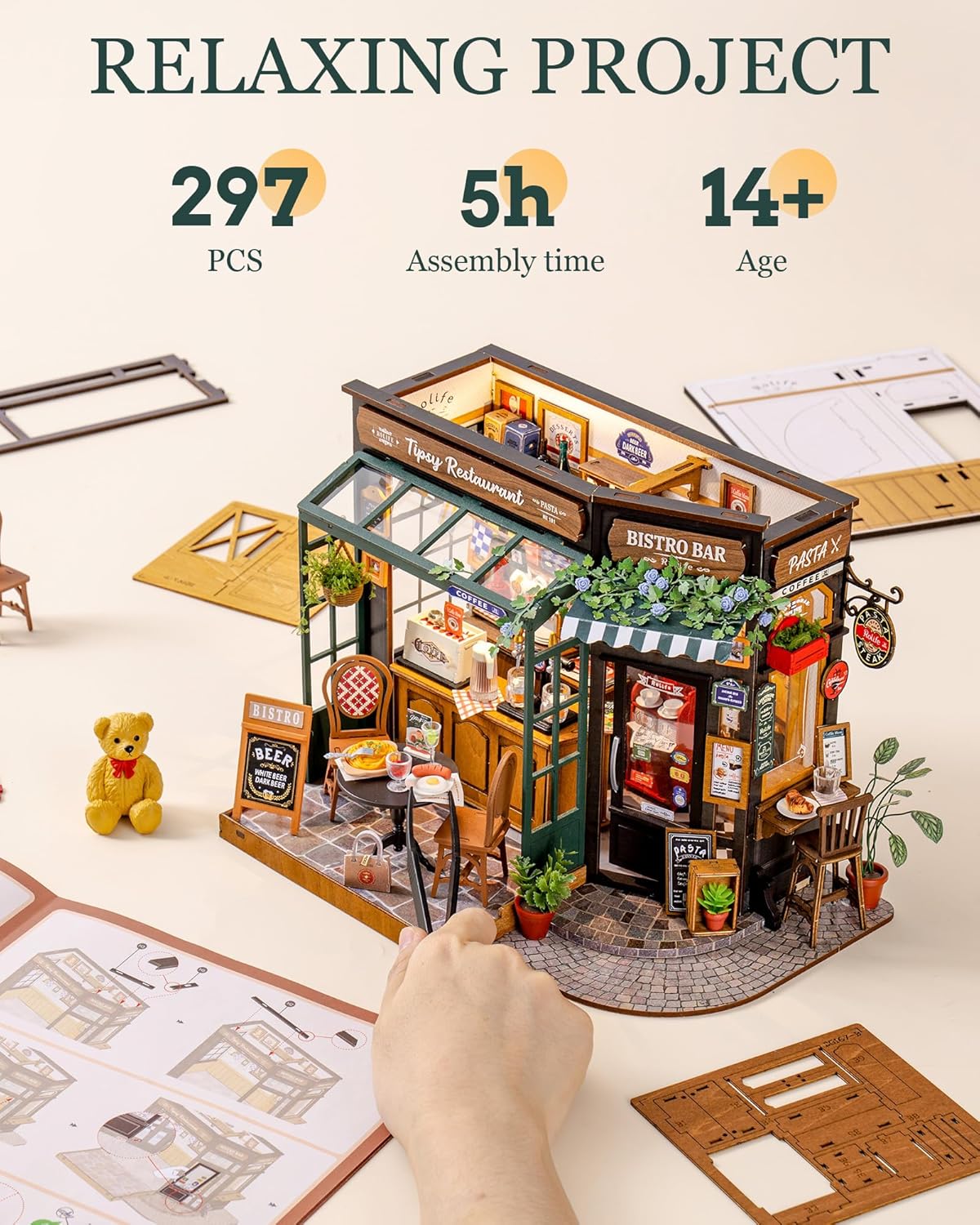 Rolife - Részeges Étterem Robotime 297 darabos kirakó puzzle (RO - DG167) - puzzlegarden