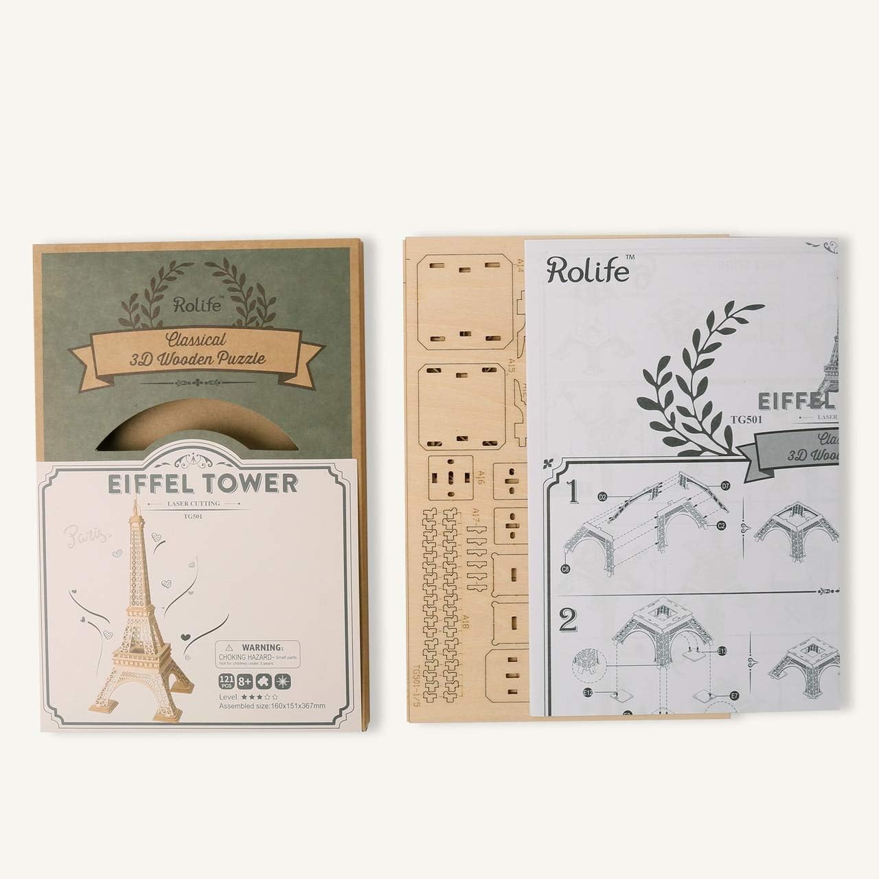 Rolofe - Eiffel Tower Robotime 121 darabos kirakó puzzle (RO - TG501) - puzzlegarden