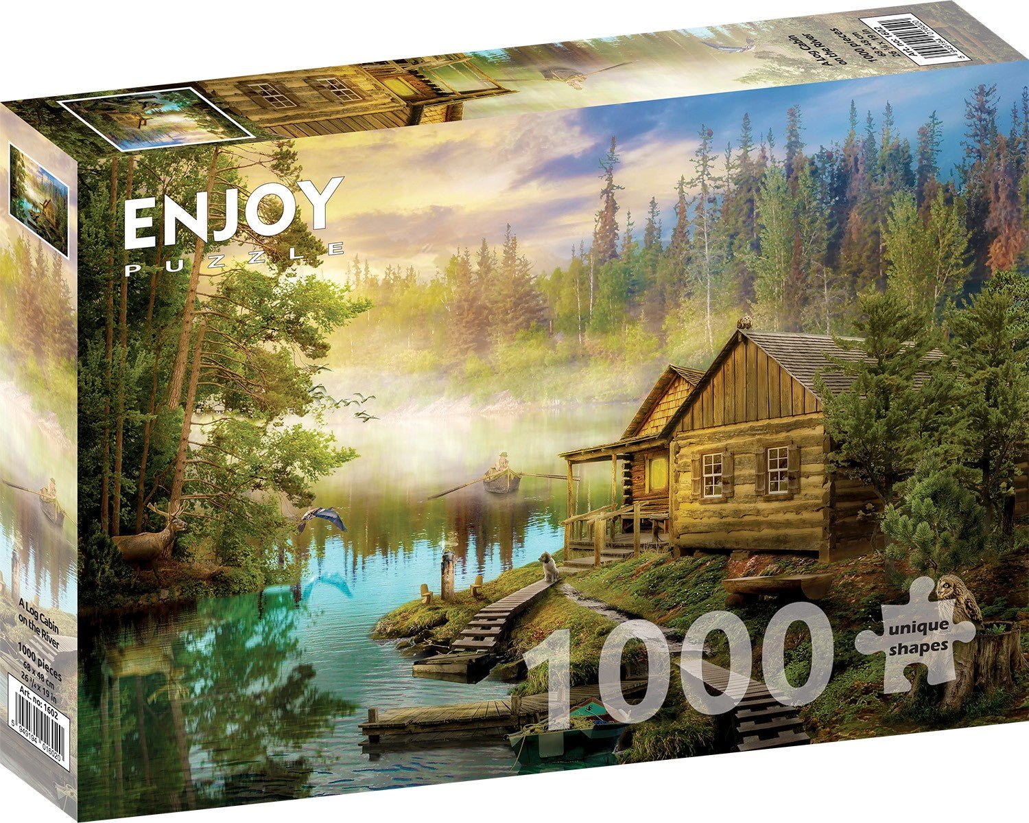Rönkház a Folyónál Enjoy 1000 darabos kirakó puzzle (EN - 1602) - puzzlegarden