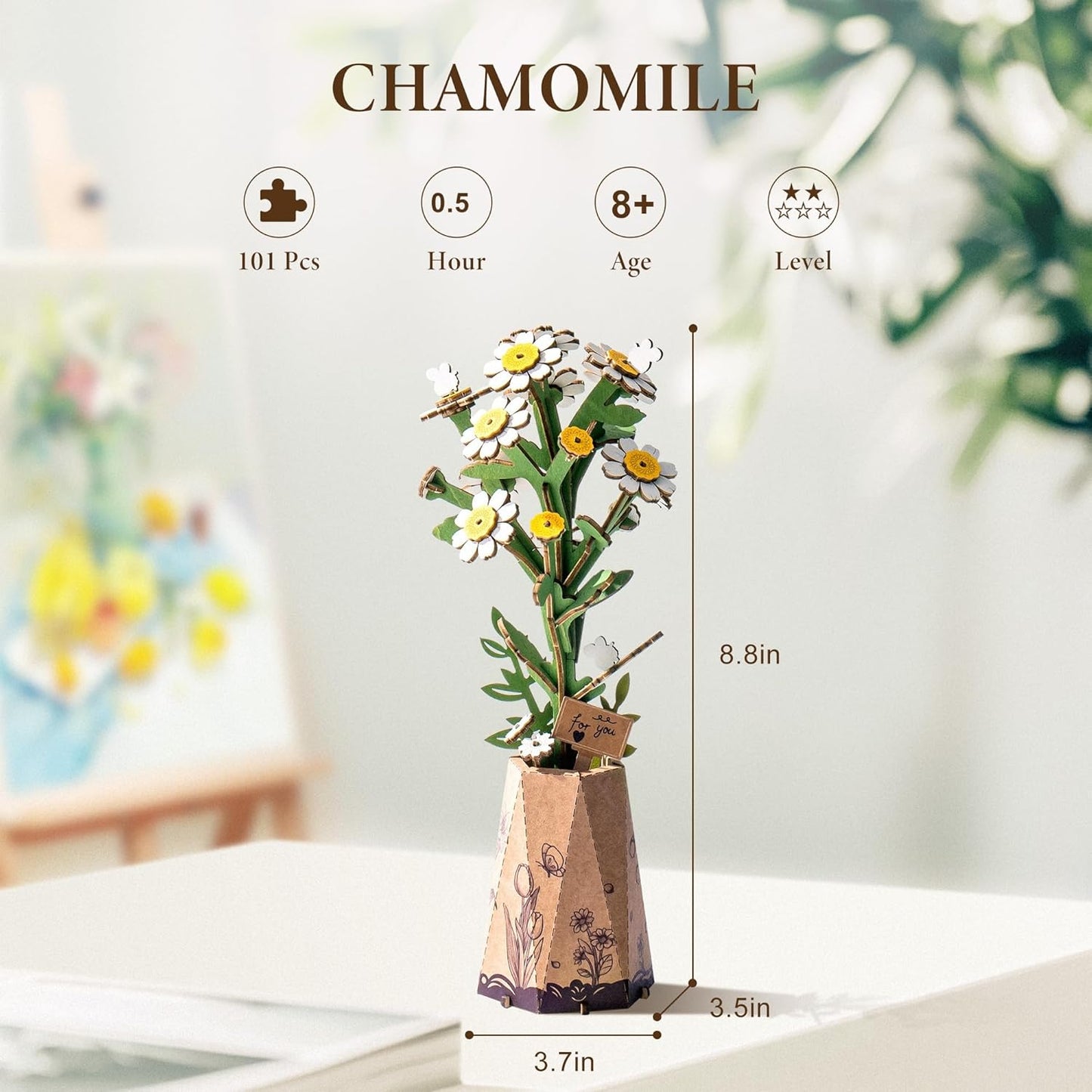 Rowood - Kamillavirág Robotime 101 darabos kirakó puzzle (RO - TW061) - puzzlegarden
