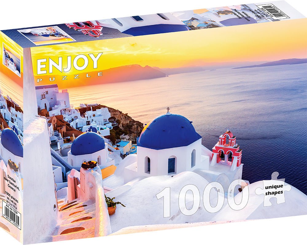 Santorini Hajnalban, Görögország Enjoy 1000 darabos kirakó puzzle (EN - 1230) - puzzlegarden