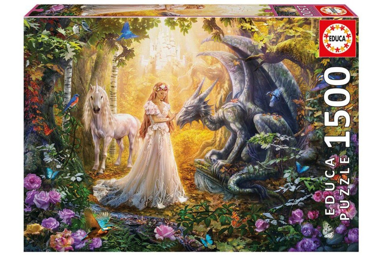 Sárkány, hercegnő és unikornis Educa 1500 darabos kirakó puzzle (ED - 17696) - puzzlegarden