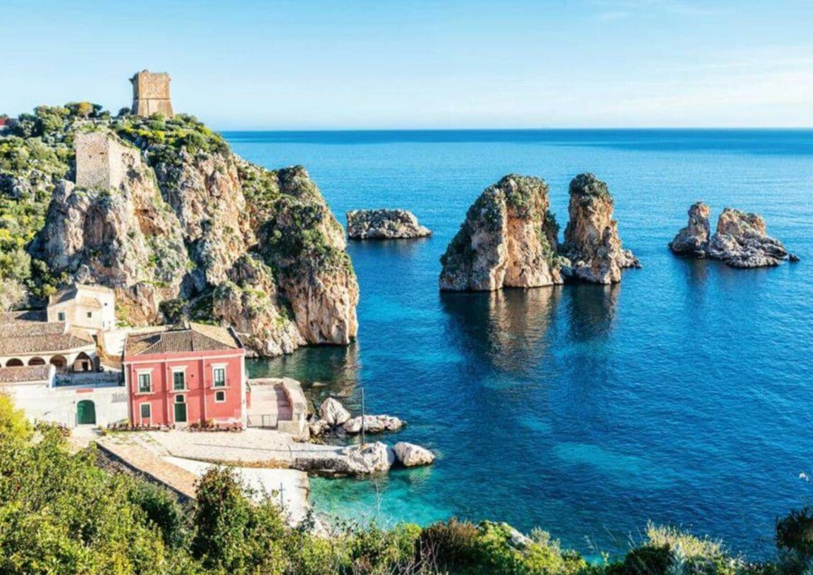 Scopello, Szicília, Olaszország Ravensburger 1000 darabos kirakó puzzle (RA - 17611) - puzzlegarden