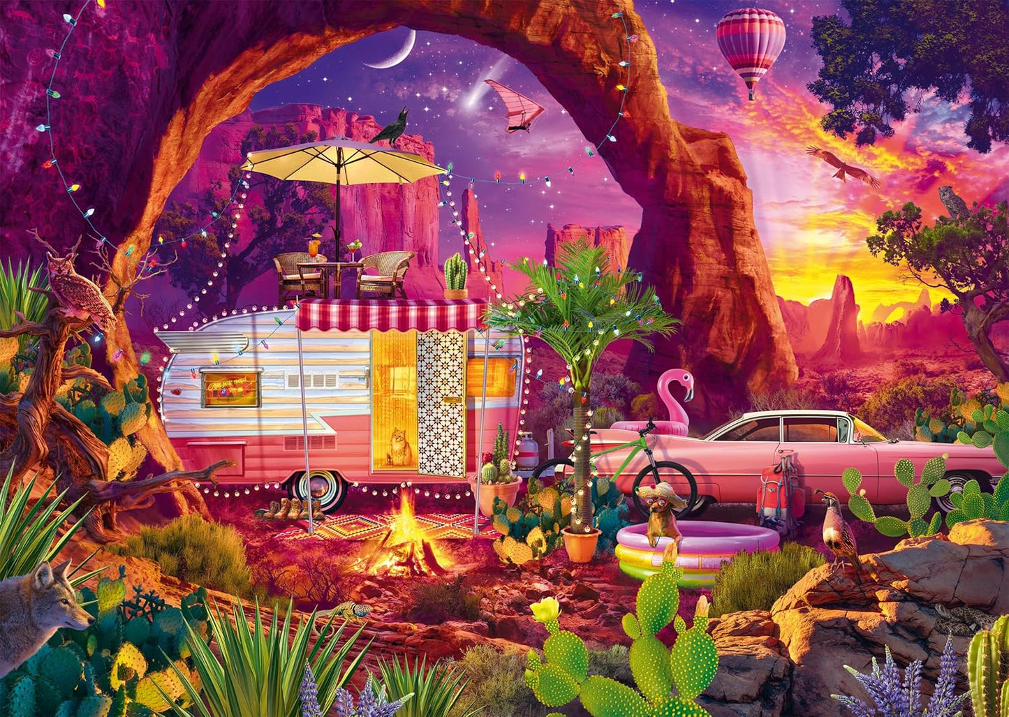 Sivatagi kempingparadicsom Schmidt Spiele 1000 darabos kirakó puzzle (SCH - 58574 4001504585747) - puzzlegarden