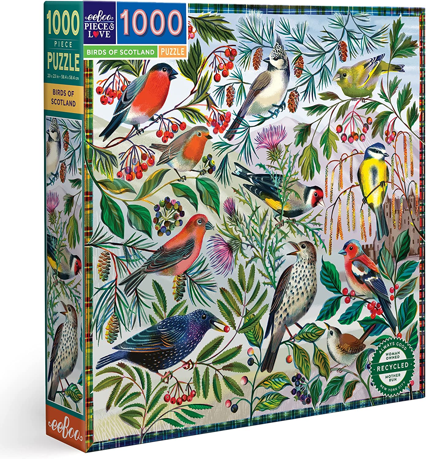 Skócia Madarai Eeboo 1000 darabos kirakó puzzle (EB - PZTBDS) - puzzlegarden