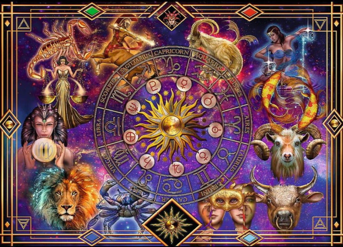 Spirál puzzle - Csillagjegyek Trefl 1000 darabos kirakó puzzle (TR - 40015) - puzzlegarden