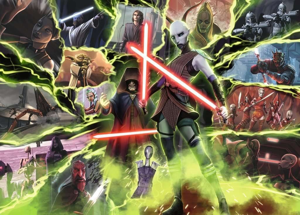 Star Wars Villainous - Asajj Ventress Ravensburger 1000 darabos kirakó puzzle (RA - 17341) - puzzlegarden