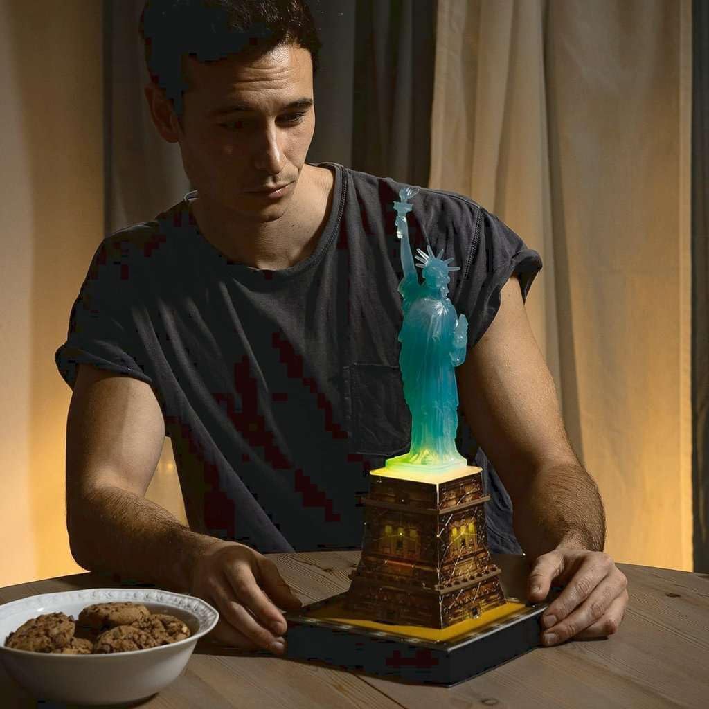 Szabadság - szobor - New York - 3D Night Edition Ravensburger 120 darabos kirakó puzzle (RA - 12596) - puzzlegarden