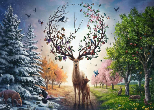 Szarvas az Évszakokban Ravensburger 1000 darabos kirakó puzzle (RA - 12001088) - puzzlegarden