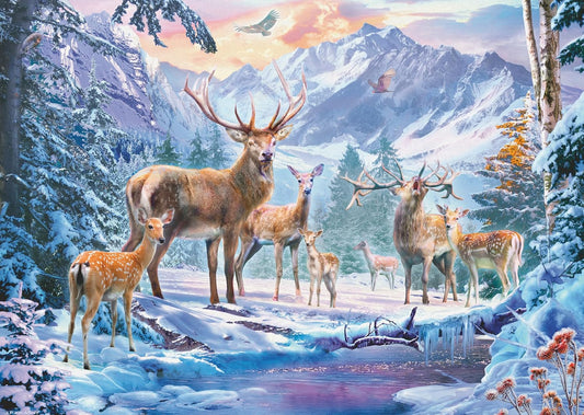 Szarvasok télen Ravensburger 1000 darabos kirakó puzzle (RA - 12000888) - puzzlegarden