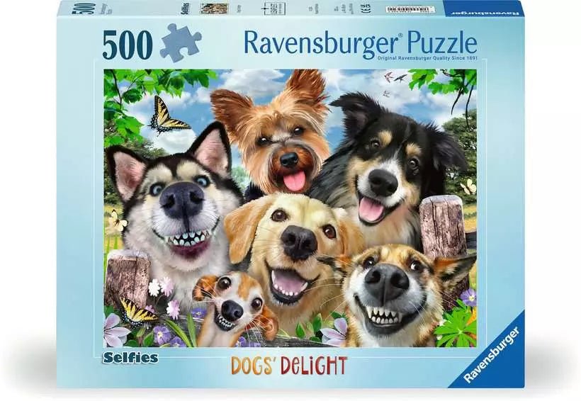 Szelfik – Kutyák boldogsága Ravensburger 500 darabos kirakó puzzle (RA - 12000532) - puzzlegarden
