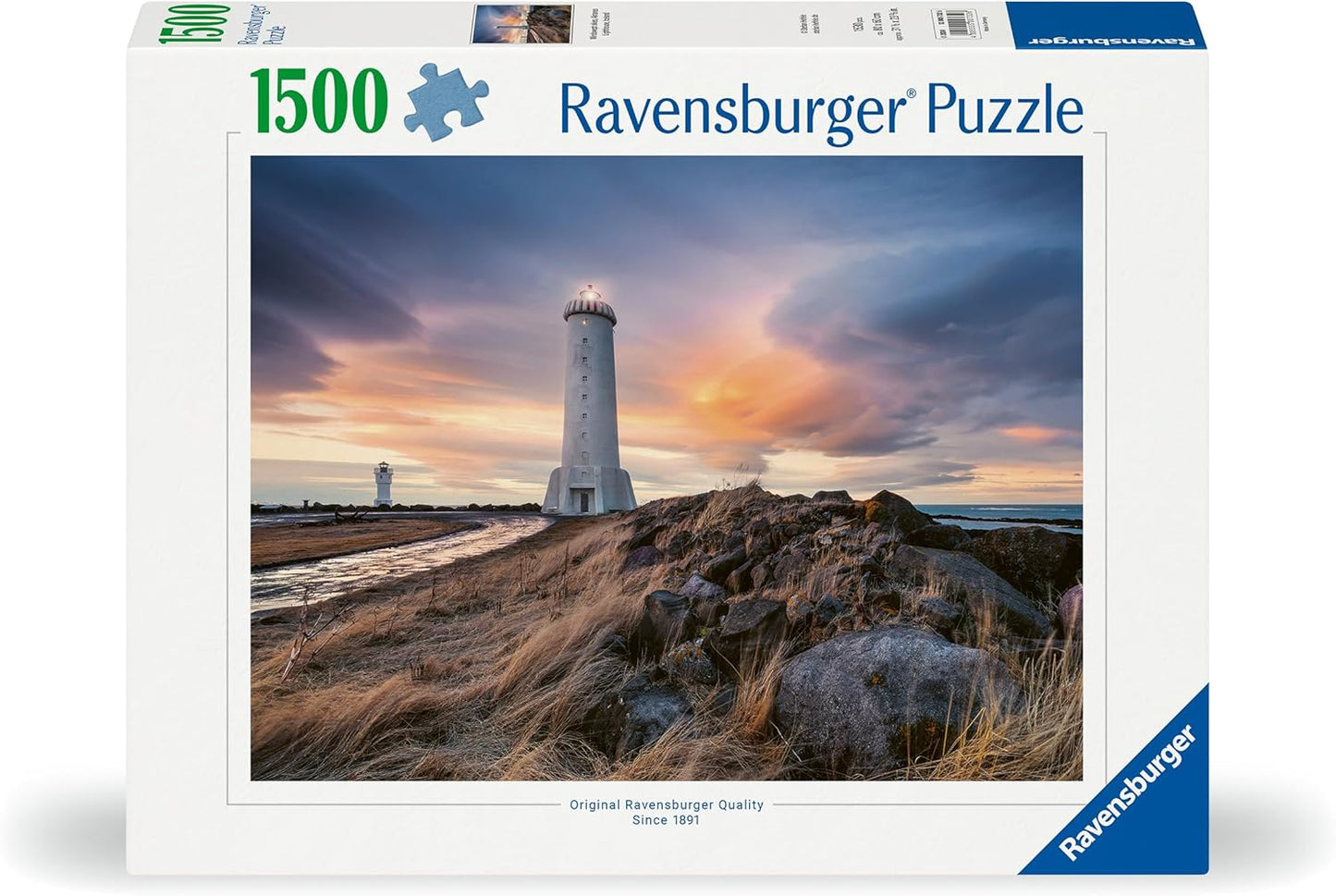 Szélfútta égbolt, Akranes világítótorony – Izland Ravensburger 1500 darabos kirakó puzzle (RA - 12000732 4005555007326) - puzzlegarden