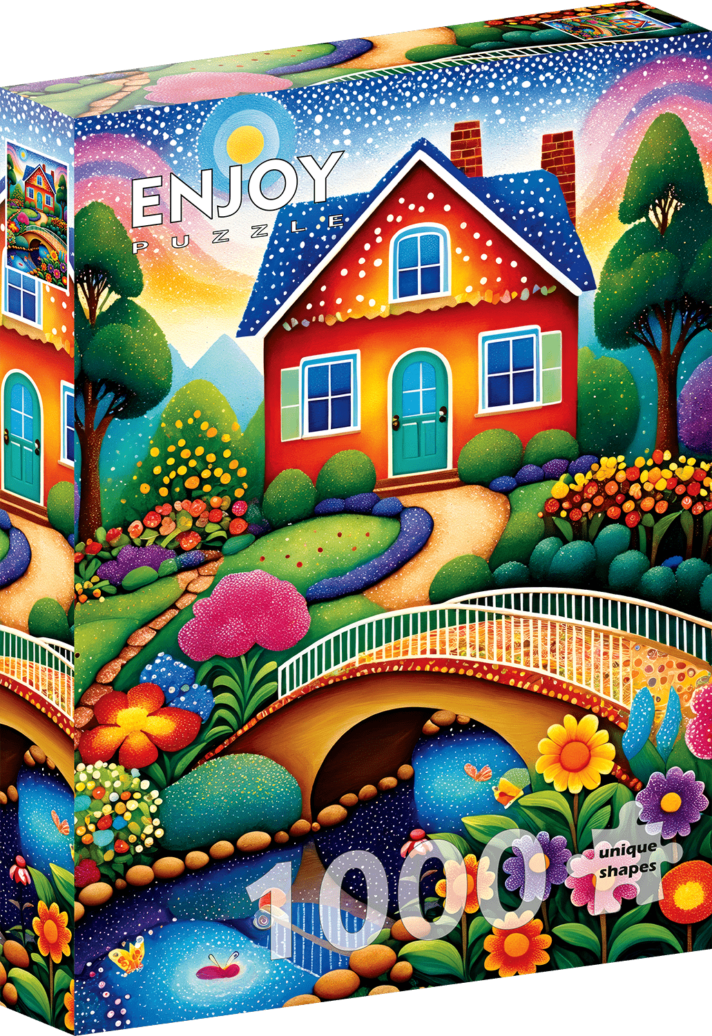 Színes Házikó Enjoy 1000 darabos kirakó puzzle (EN - 2153) - puzzlegarden