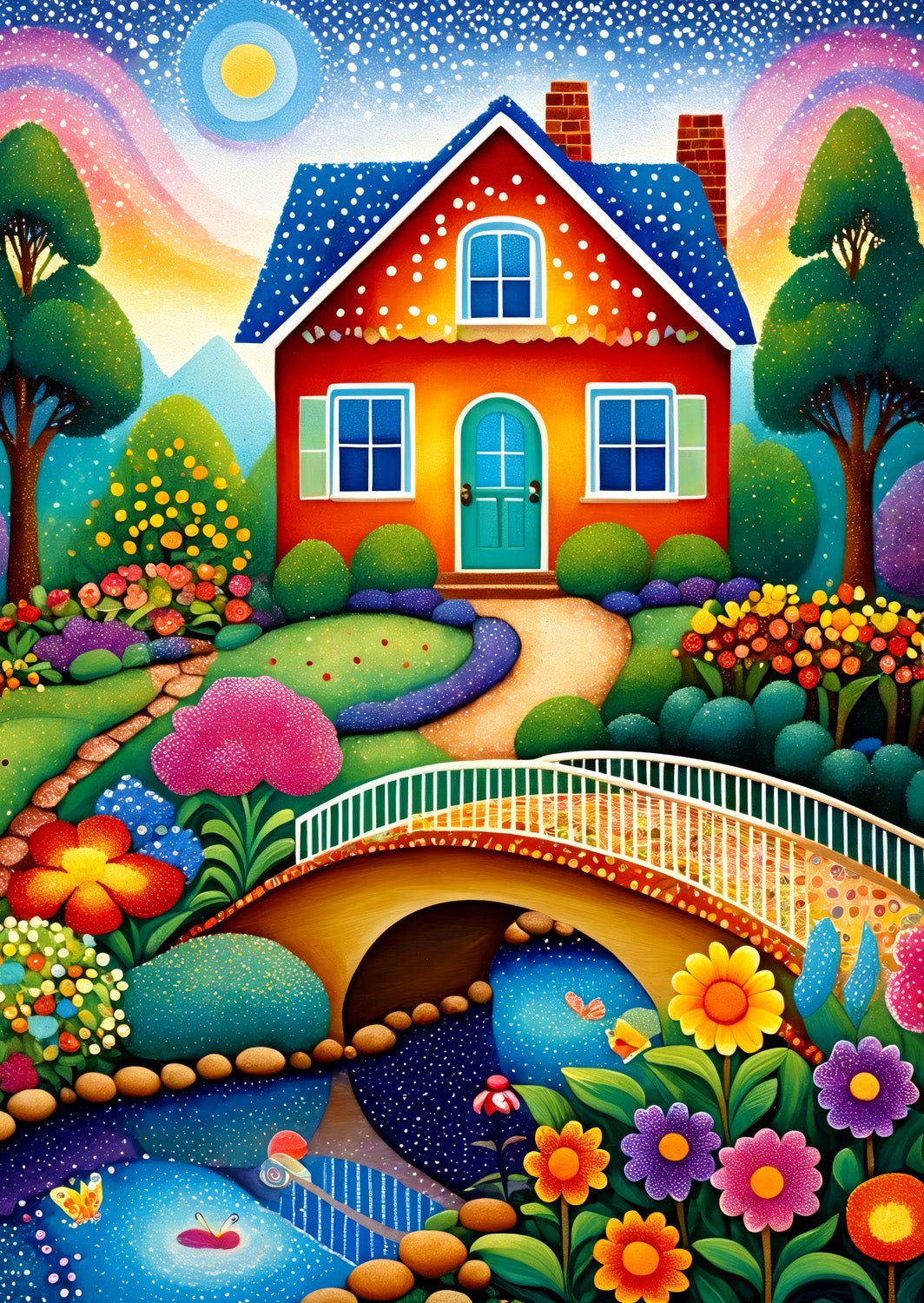 Színes Házikó Enjoy 1000 darabos kirakó puzzle (EN - 2153) - puzzlegarden