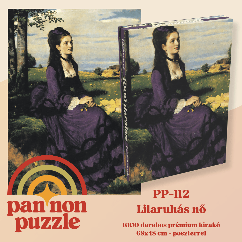 Szinyei Merse Pál - Lilaruhás nő Pannon Puzzle 1000 darabos kirakó puzzle (PP - 112) - puzzlegarden
