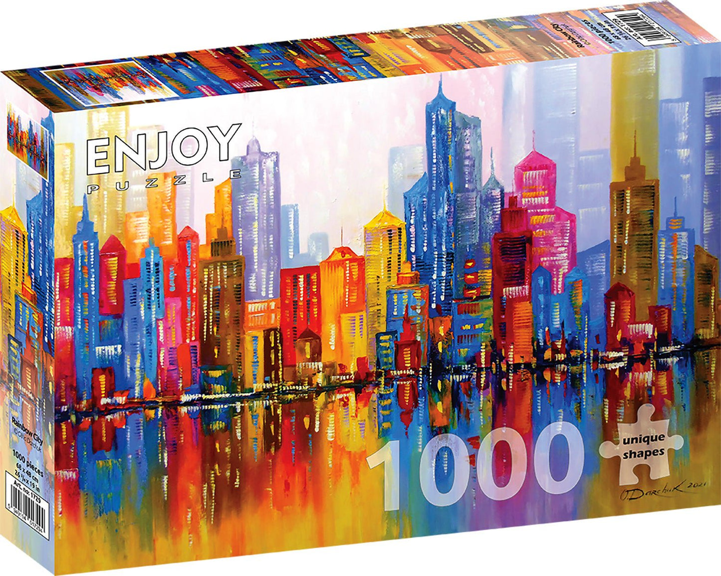 Szívárvány város Enjoy 1000 darabos kirakó puzzle (EN - 1729) - puzzlegarden