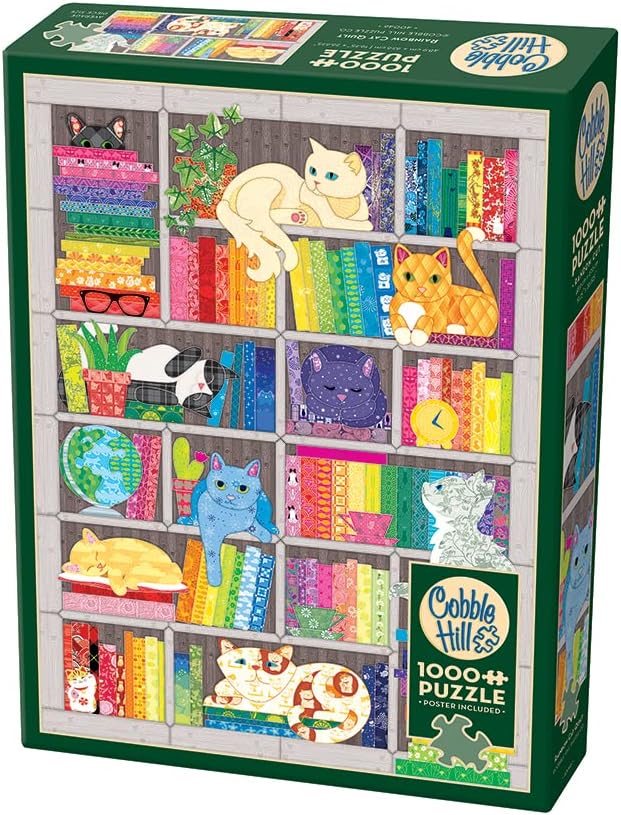 Szivárványos Polcok Cicákkal Cobble Hill 1000 darabos kirakó puzzle (CH - 40046) - puzzlegarden
