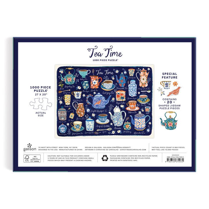 Tea Time Galison 1000 darabos kirakó puzzle (GA - 9780735374935) - puzzlegarden