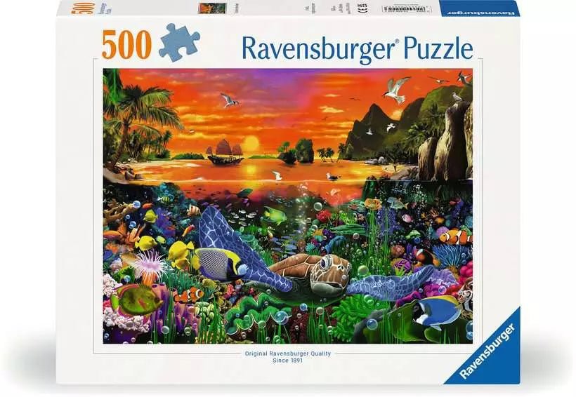 Teknős a Zátonyon Ravensburger 500 darabos kirakó puzzle (RA - 12000225) - puzzlegarden