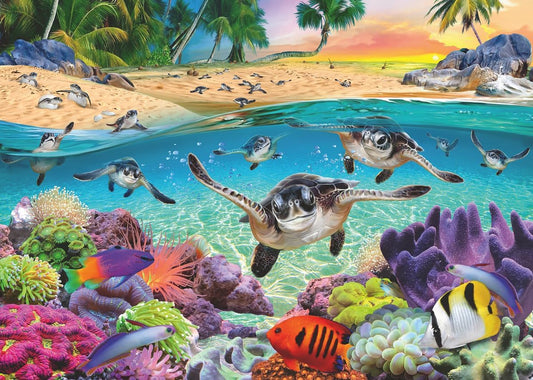 Teknős verseny - XXL Ravensburger 500 darabos kirakó puzzle (RA - 17456) - puzzlegarden