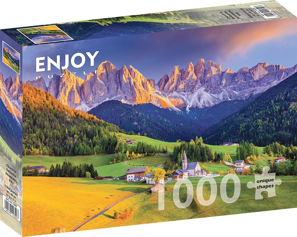 Templom a Dolomitokban Enjoy 1000 darabos kirakó puzzle (EN - 1320) - puzzlegarden