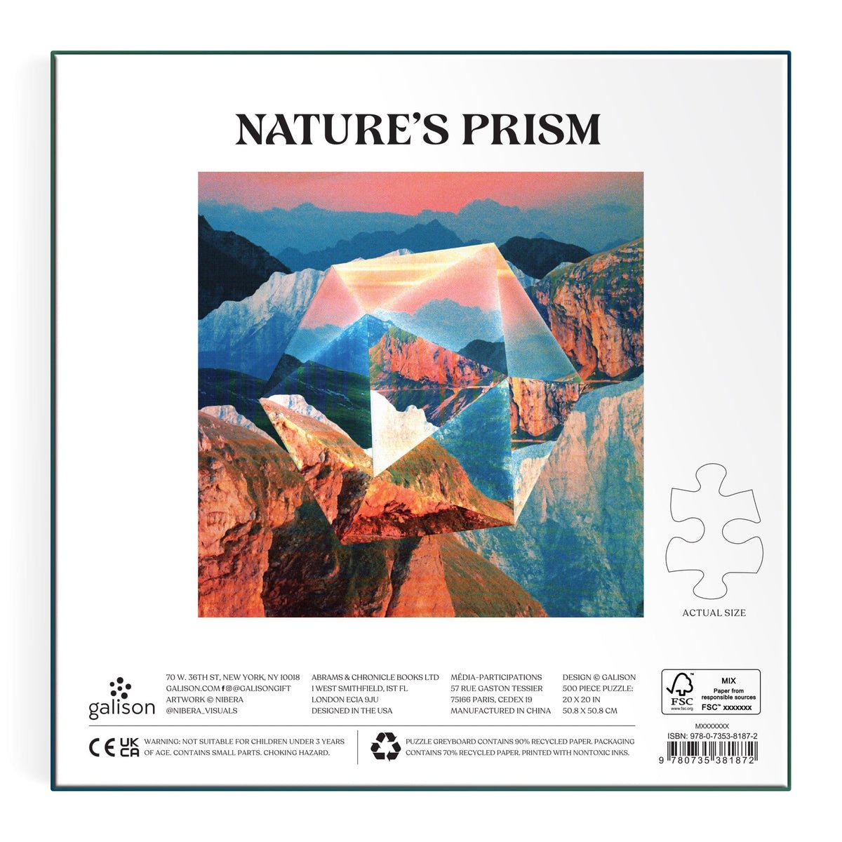 Természeti Prizma Galison 500 darabos kirakó puzzle (GA - 9780735381872) - puzzlegarden