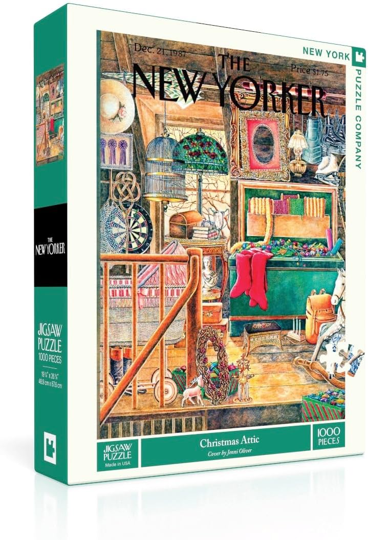 The New Yorker - Karácsonyi padlás New York Puzzle Company 1000 darabos kirakó puzzle (NYPC - NPZNY1713) - puzzlegarden