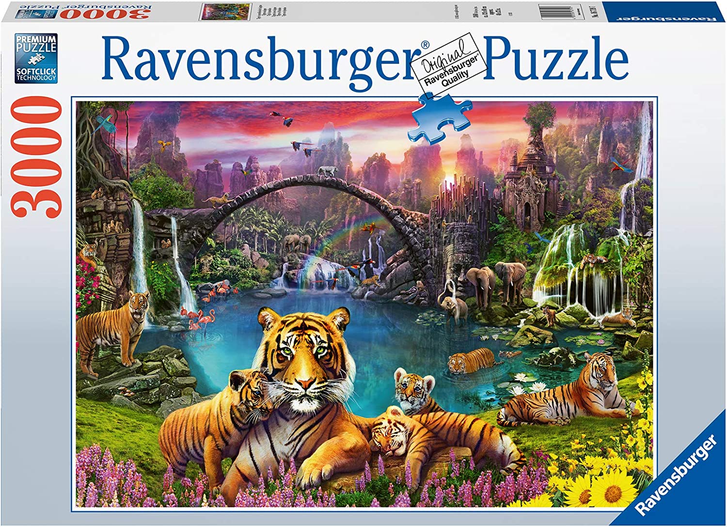 Tigrisek a Paradicsomban Ravensburger 3000 darabos kirakó puzzle (RA - 16719) - puzzlegarden