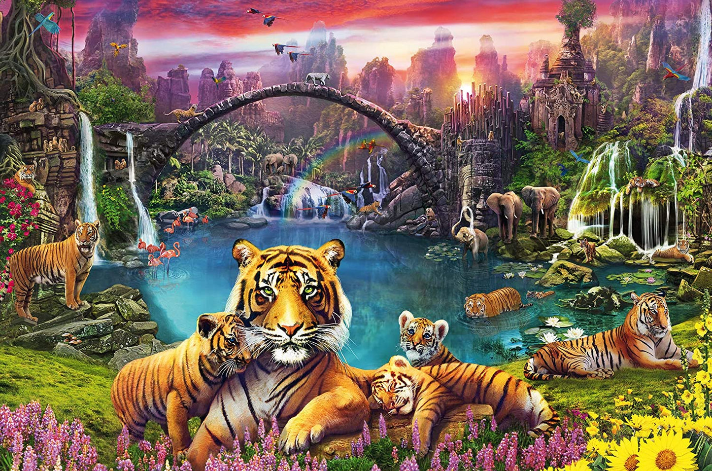 Tigrisek a Paradicsomban Ravensburger 3000 darabos kirakó puzzle (RA - 16719) - puzzlegarden