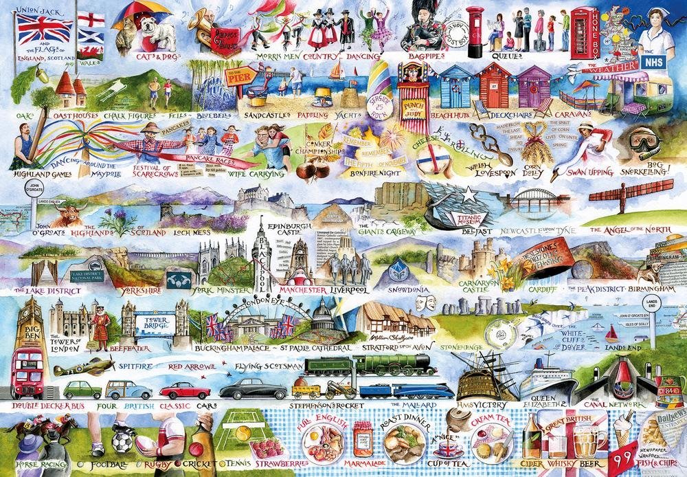 Tipikusan Angol Gibsons 2000 darabos kirakó puzzle (G - G8019) - puzzlegarden