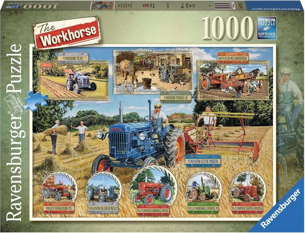 Traktor Ravensburger 1000 darabos kirakó puzzle (RA - 17301) - puzzlegarden